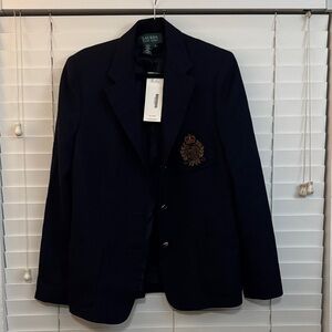 Lauren Ralph Lauren Navy Blazer with Crest